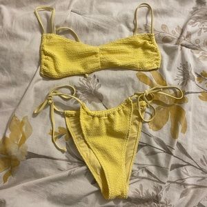 Pacsun LA hearts yellow bikini